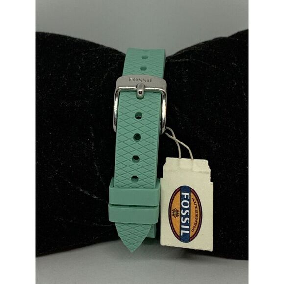 Fossil ES4403 Women's Green Silicone Analog Silver Dial Quartz Wrist Watch LW14 - Picture 5 of 11